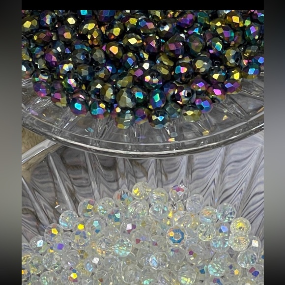 200 Multi Faceted Briollete Rondelle Crystal Glass Beads Jewelry Making DIY lot - Picture 8 of 12